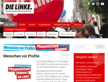 Tablet Screenshot of dielinke-rhlp.de